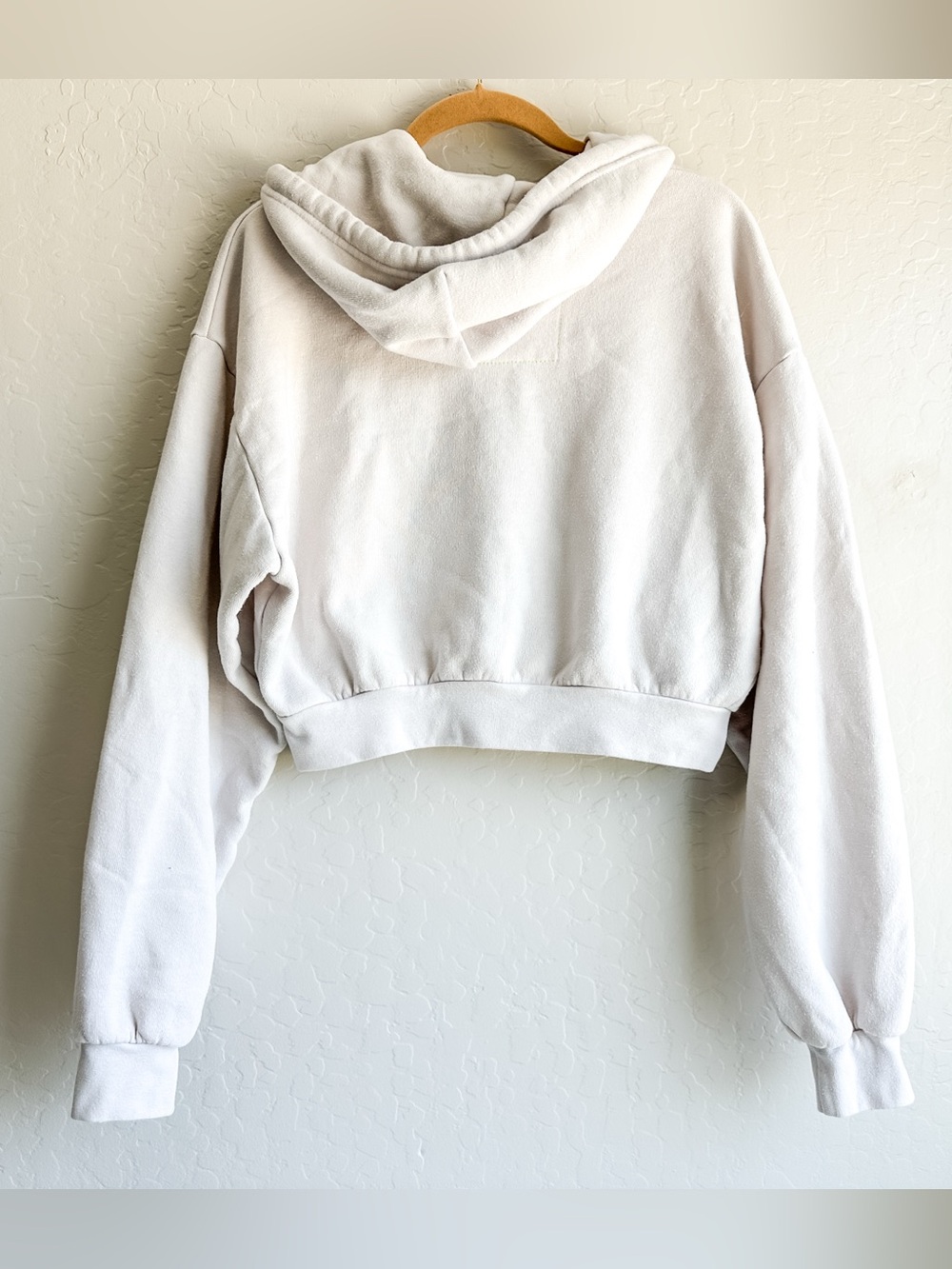 Aviator Nation Sunset Patch Cropped Zip Hoodie Vintage White Womens - XSmall - Picture 4 of 13